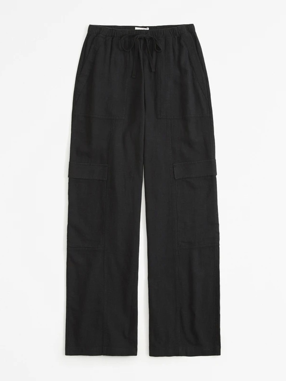 Abercrombie & Fitch Linen-Blend Pull-On Cargo Pant, Size XS (Regular length)